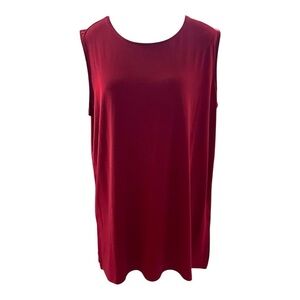 Zenana Burgundy Sleeveless Top - Size 1X